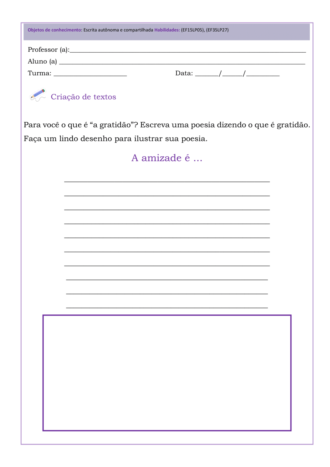 5 Atividades De Produção De Textos 5 Ano Bncc — SÓ Escola