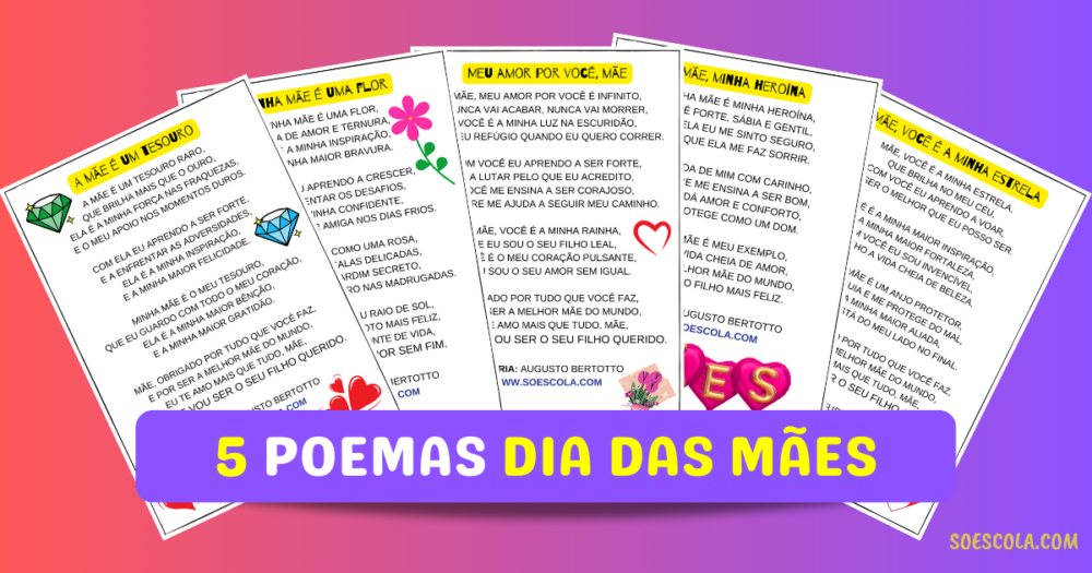 Poemas Dia Das M Es Para Imprimir S Escola