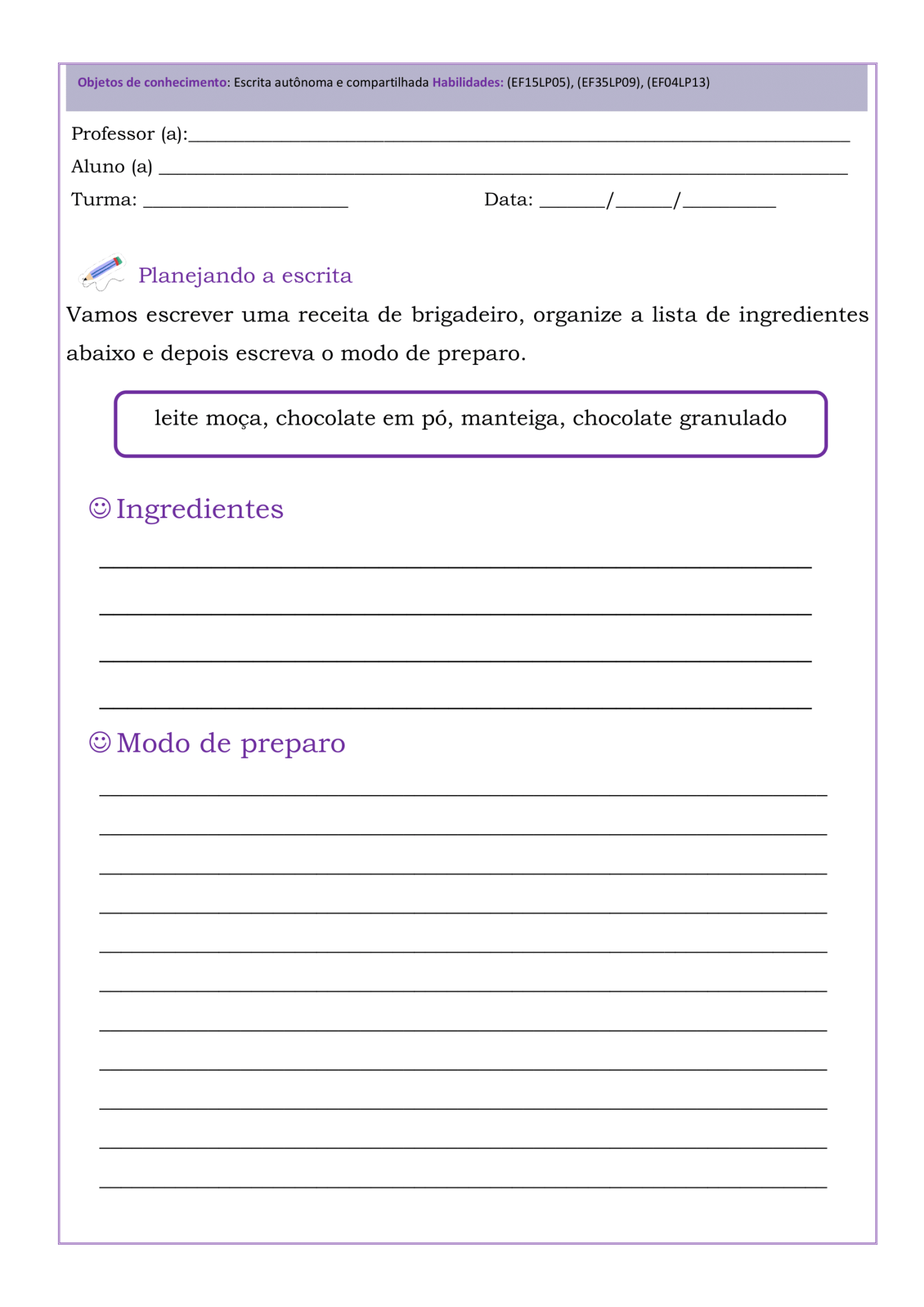 5 Atividades De Produção De Textos 4 Ano Bncc — SÓ Escola